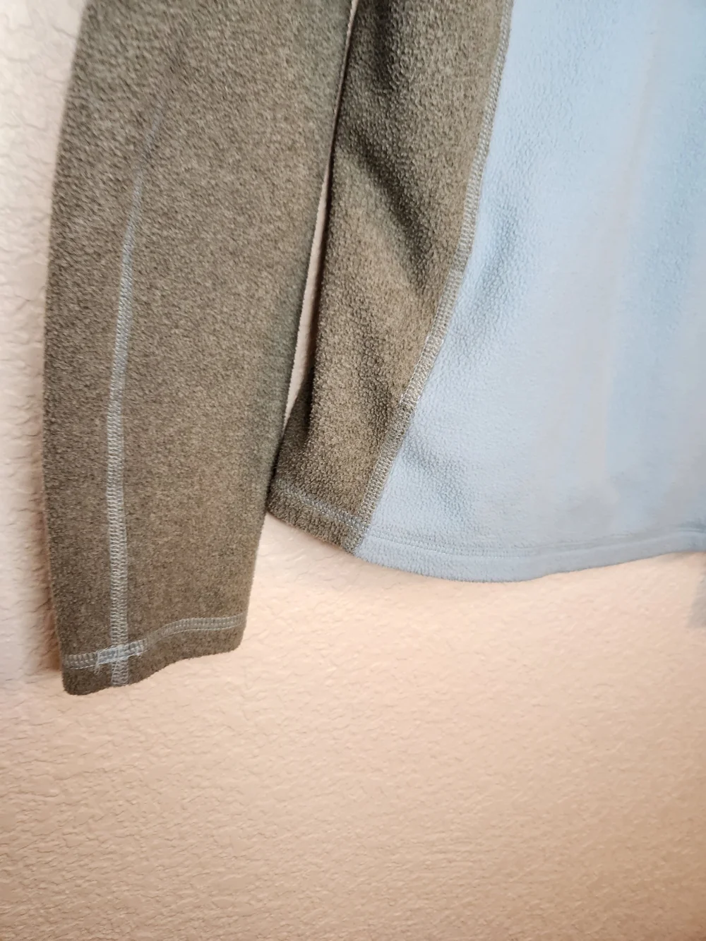 The North FaceFleece Sweatshirt Jacket Solid Teal Blue Gray Full Zip Sz M 10 12
